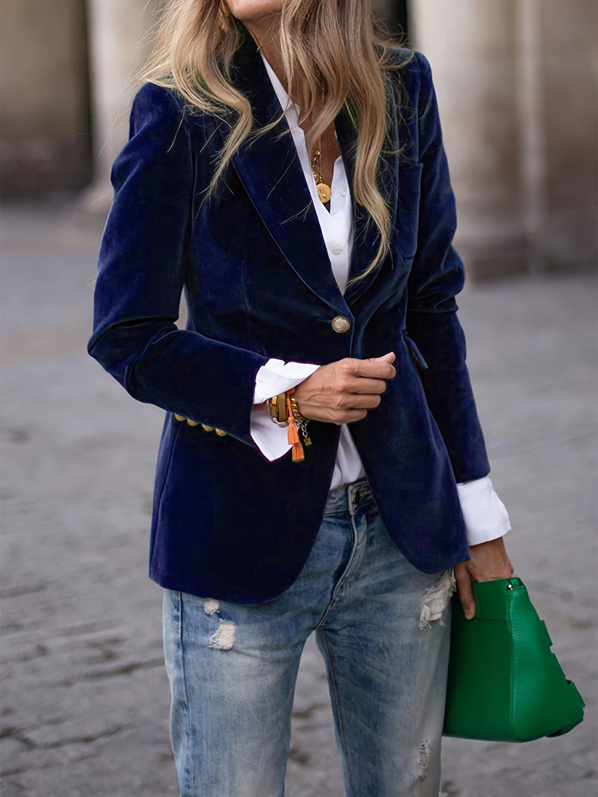 Women's Plaid Double-Breasted Belted Blazer Dress