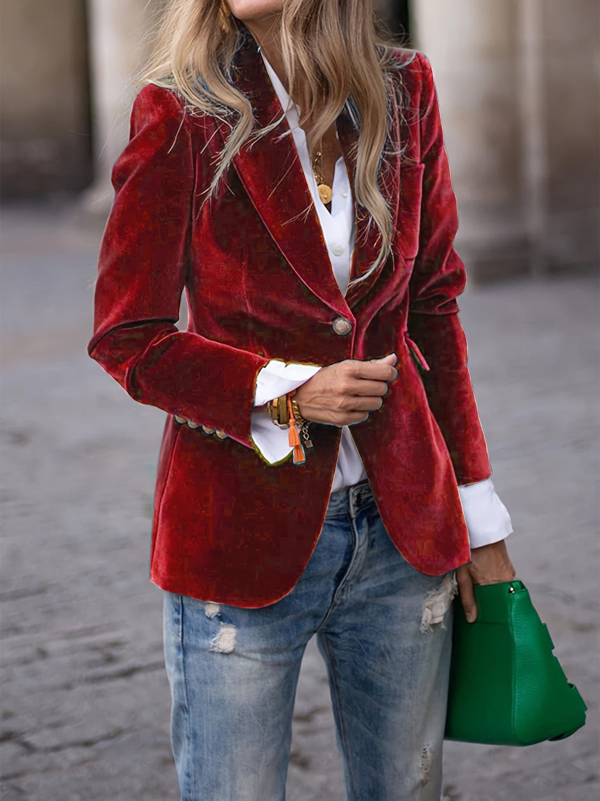 Women's Plaid Double-Breasted Belted Blazer Dress