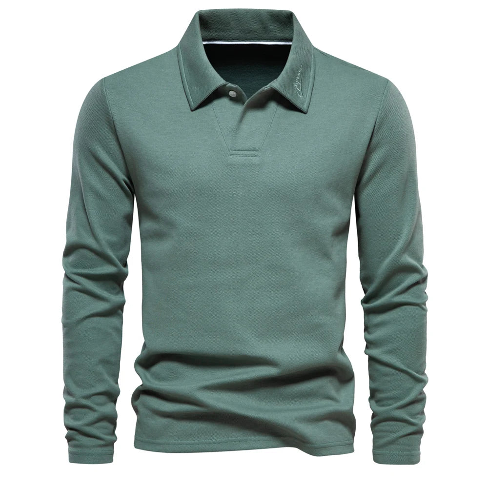 Baxter | Men Polo Shirt with Long Sleeves and Classic Collar
