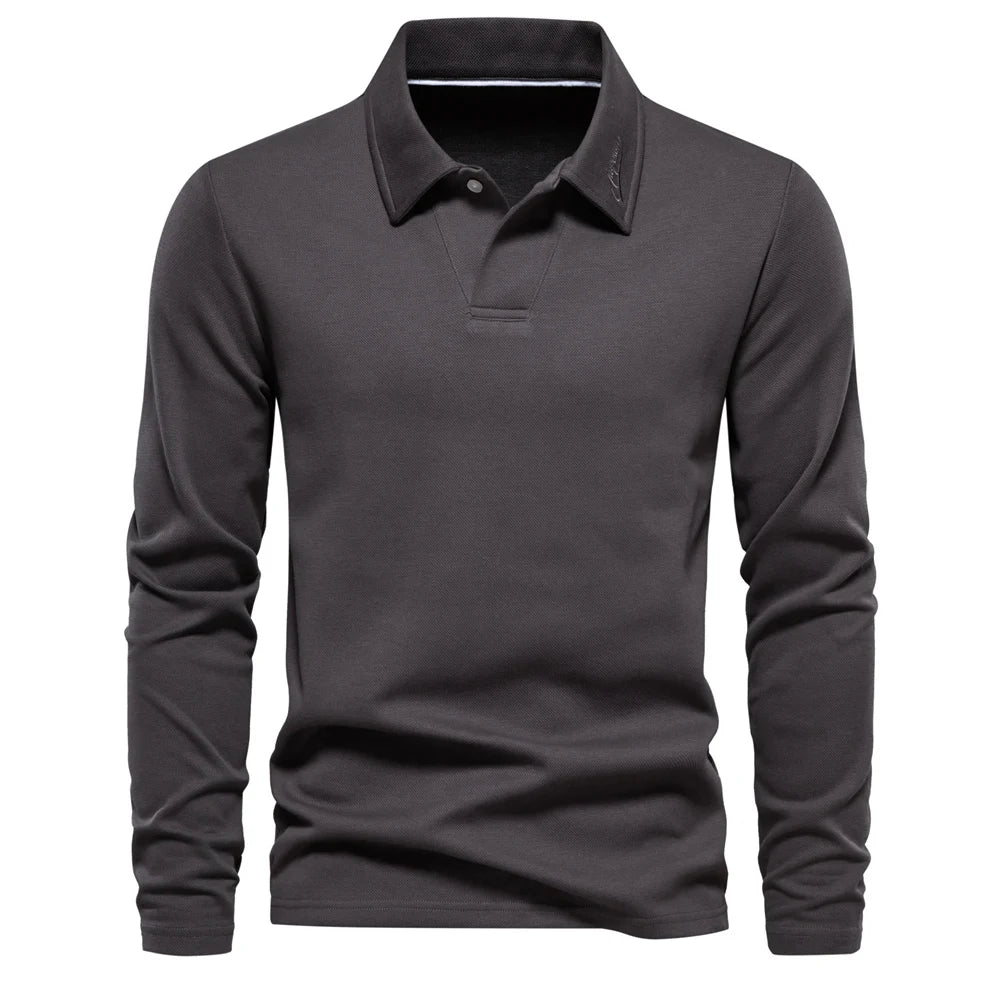 Baxter | Men Polo Shirt with Long Sleeves and Classic Collar