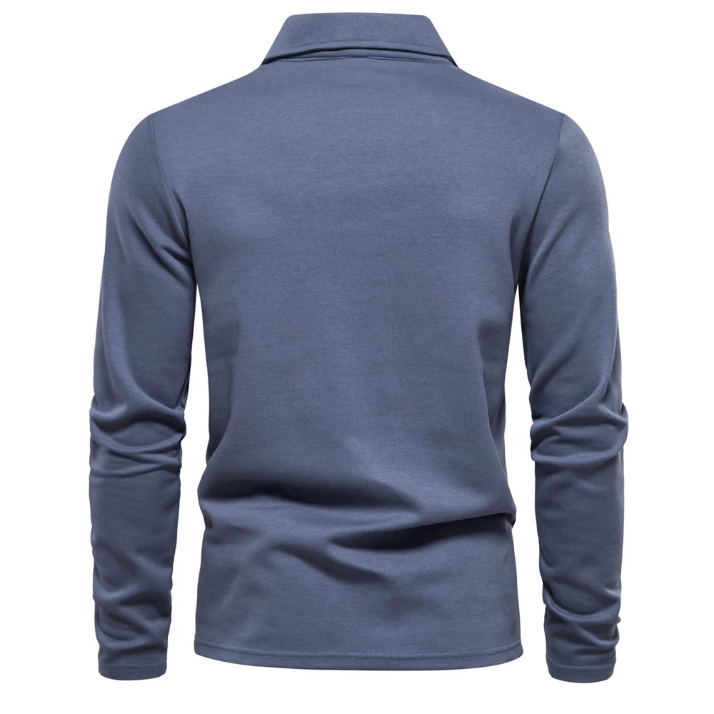 Baxter | Men Polo Shirt with Long Sleeves and Classic Collar