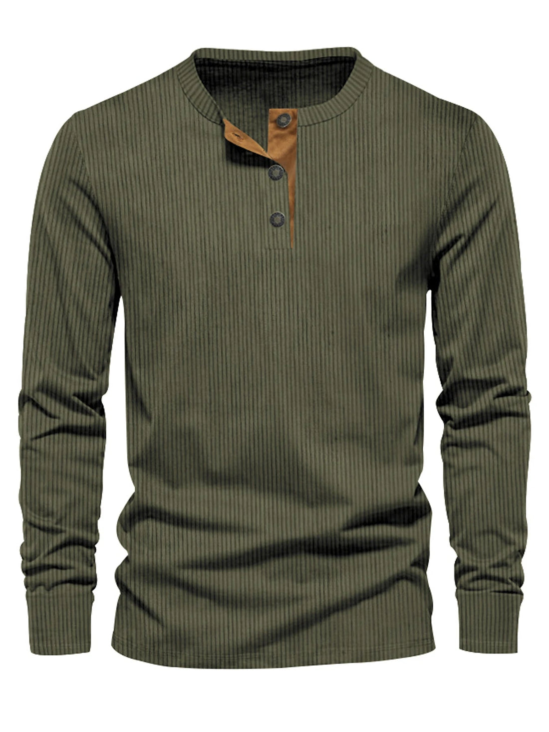 Beeck | Men's Ribbed Shirt Long Sleeves with Buttons