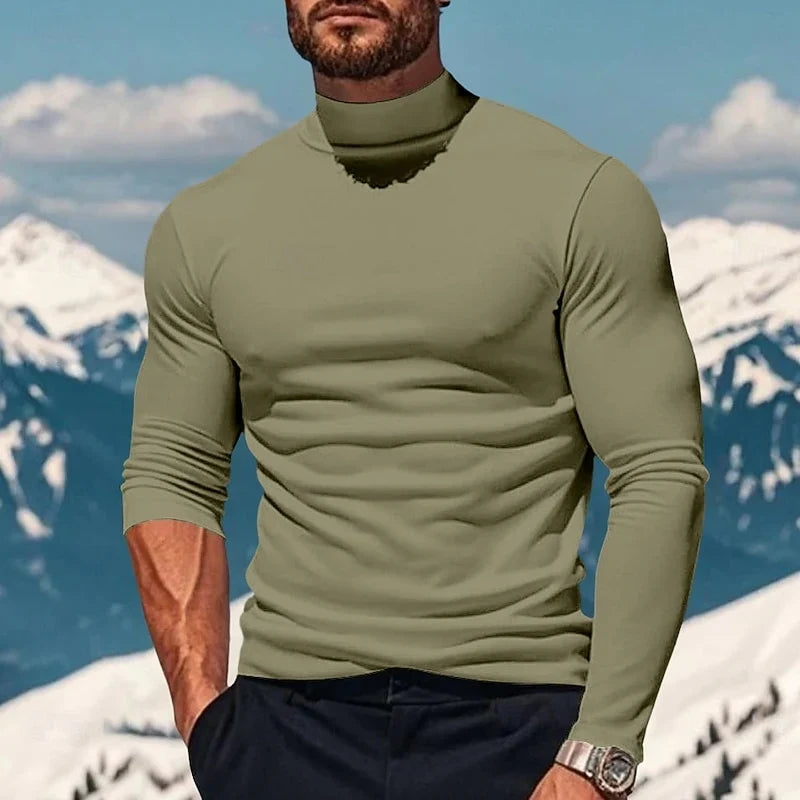 Benson | Men’s Turtleneck Long Sleeve Slim Fit Casual Shirt