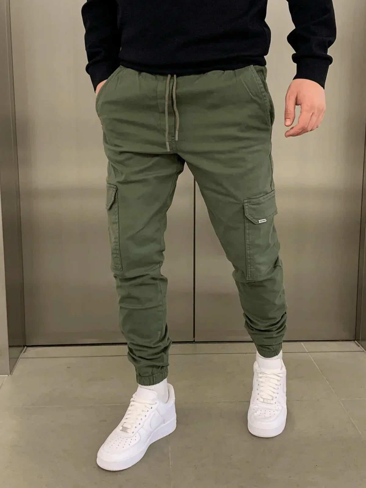 Stefan Men's Pants – Cargo Jogger Fit with Elastic Waist & Practical Pockets