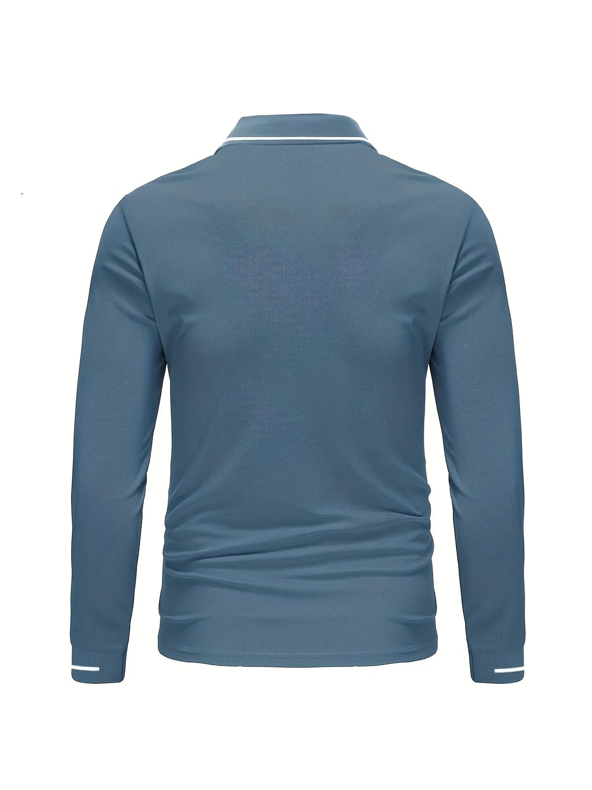 Dapper | Men's Long Sleeve Polo Shirt with Contrast Collar