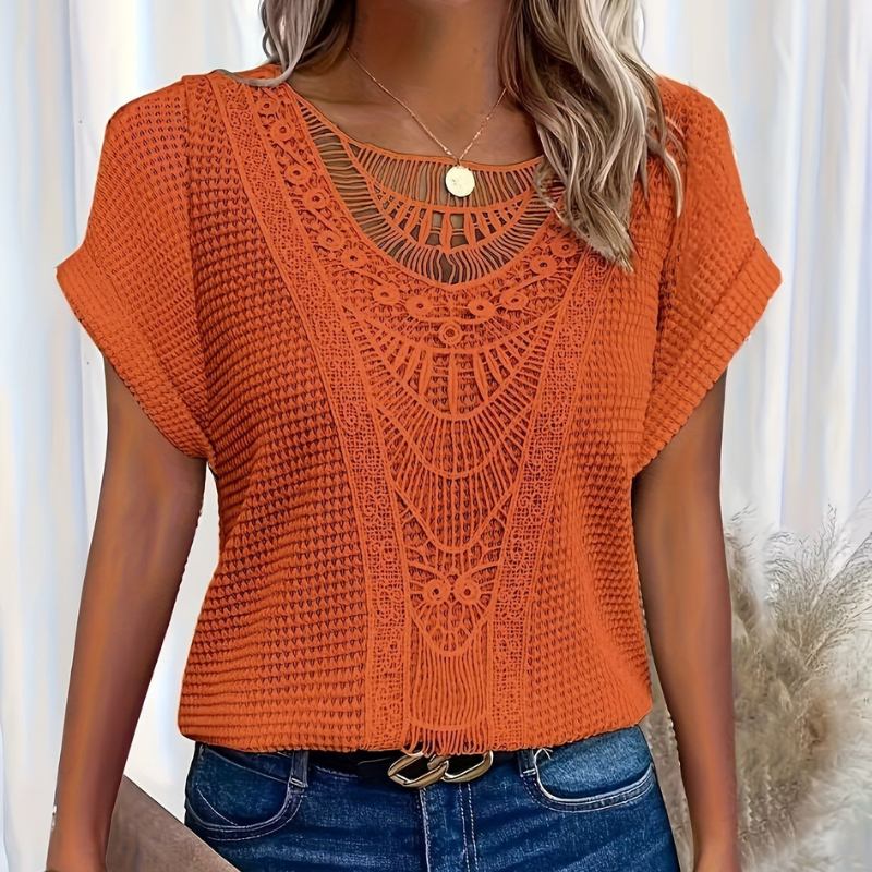 Helene Women's Lace Fitted Top