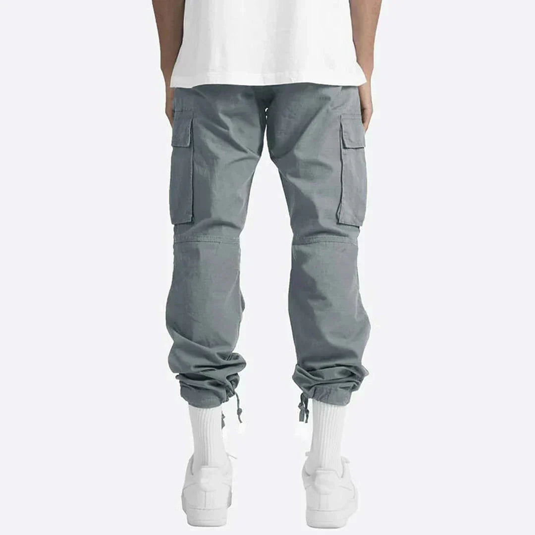 James Men's Cargo Pants – Robust Outdoor Design with Pockets and Elastic Waist