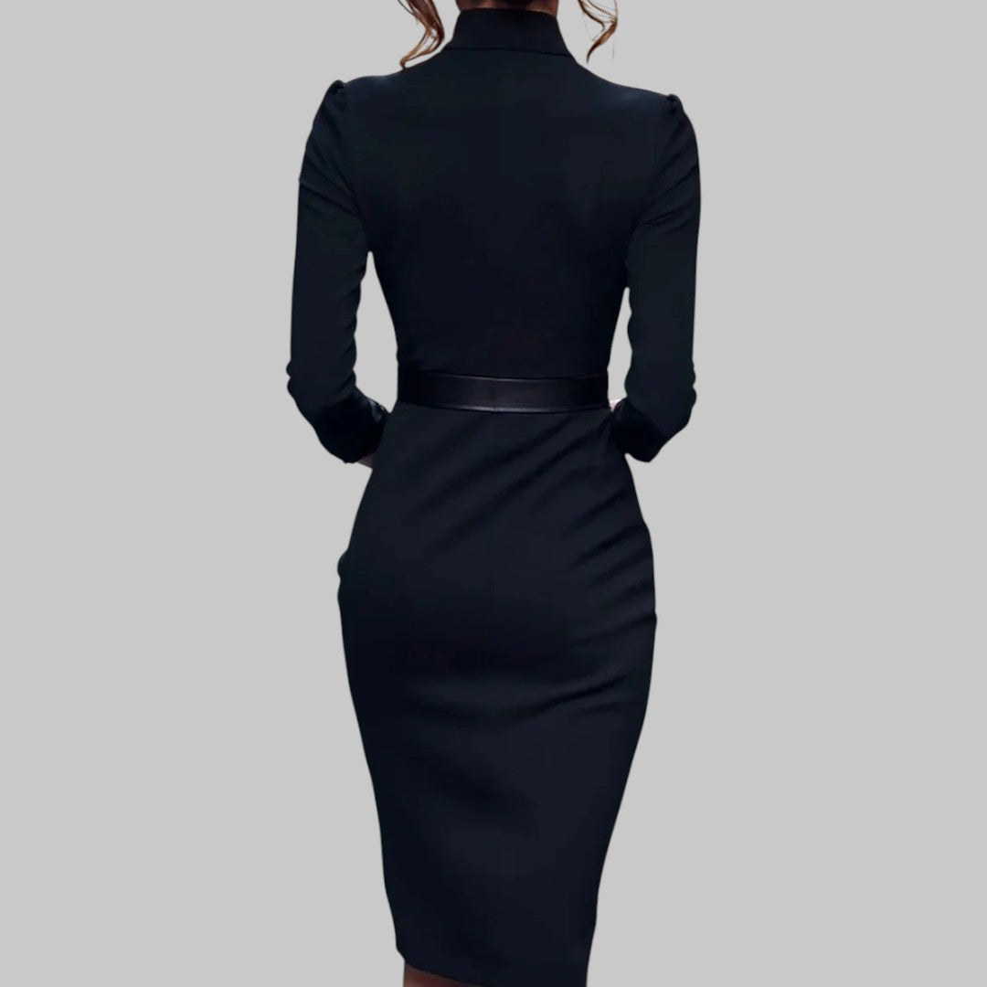 Women's V-Neck Wrap Midi Dress