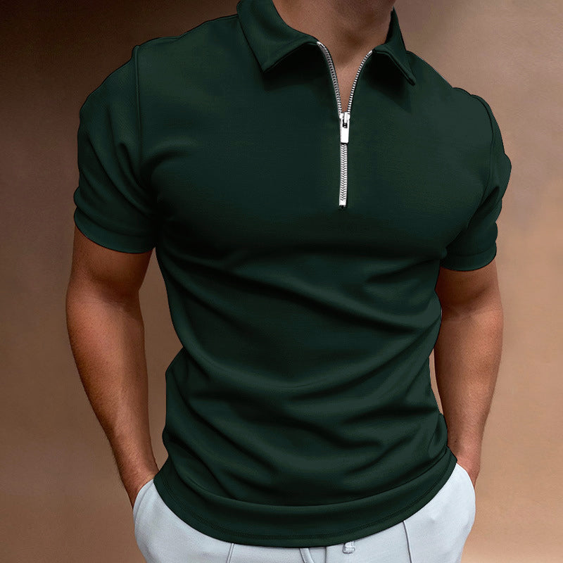 Roberto Russo Half-Zip Short Sleeve Polo