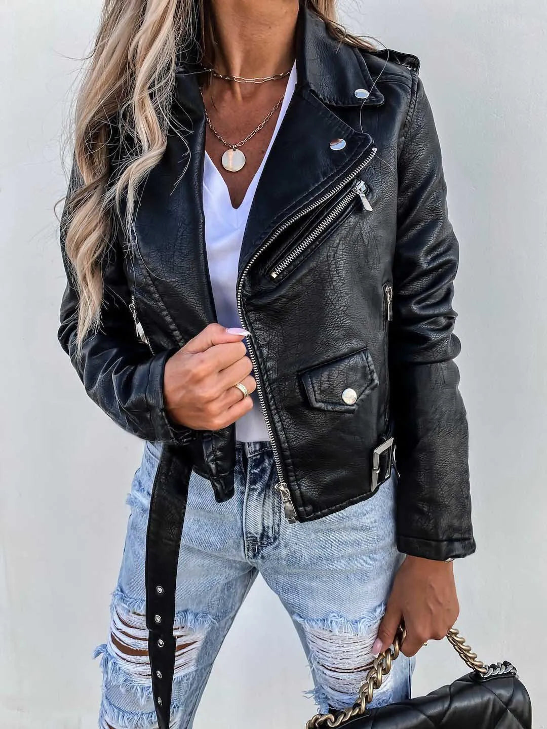 Maxine Women's Classic Leather Jacket
