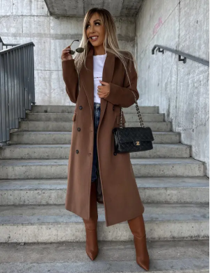 Talia Women's Belted Winter Trench Coat