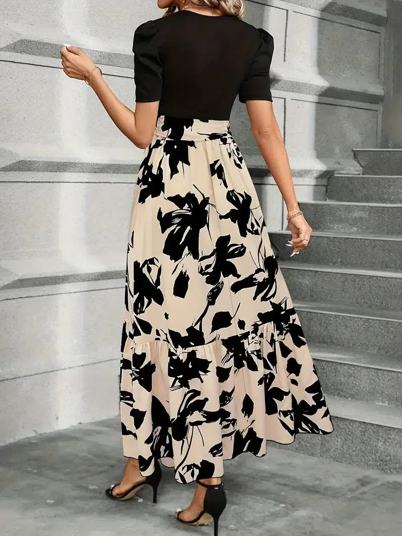 Aaliyah | Cosy Floral Tie-Waist Maxi Races Dresses