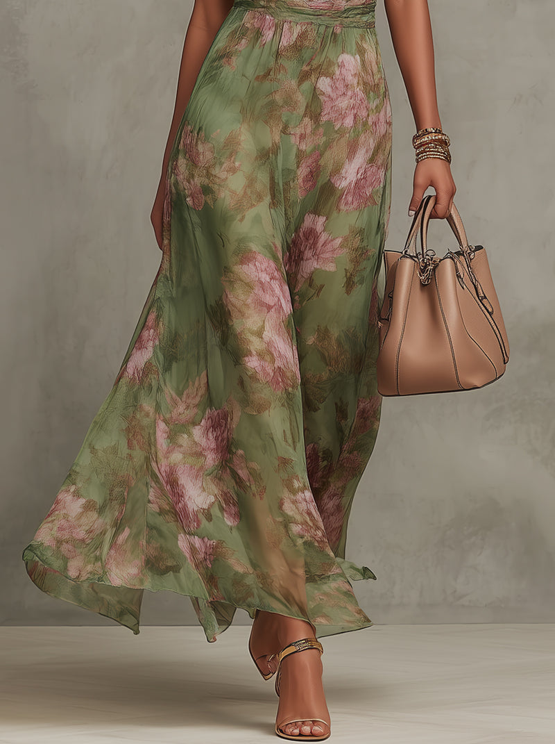 Abigail | Stylish Floral Halter Maxi Dress for Races Dresses & Wedding Guest Style
