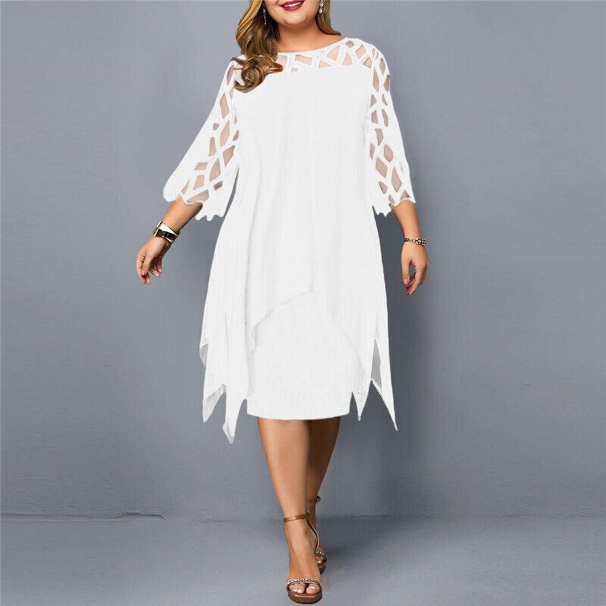 Hannah | Elegant Cocktail Dress with Cutout Mesh Sleeves