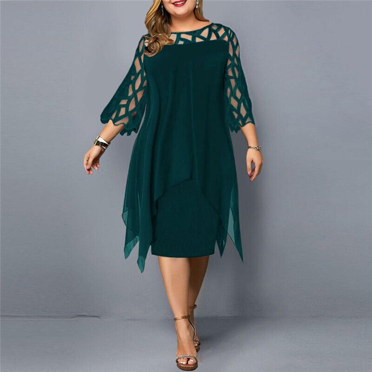 Hannah | Elegant Cocktail Dress with Cutout Mesh Sleeves