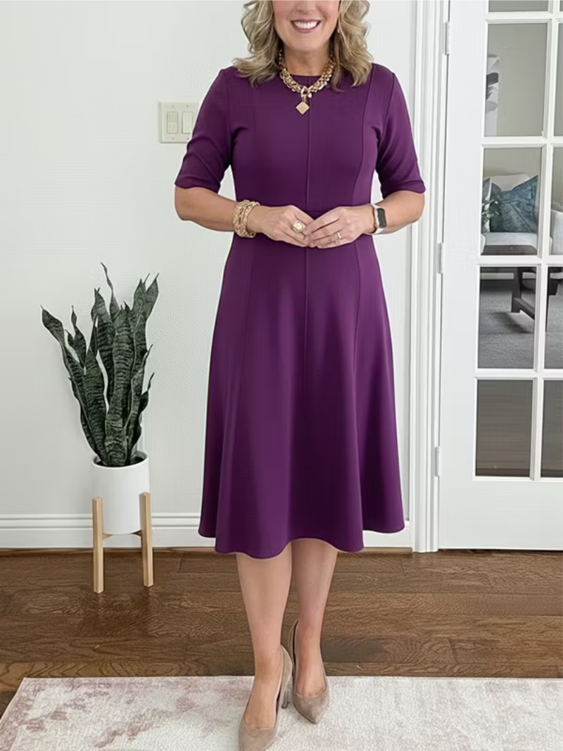Layla | Chic Fit-and-Flare Midi Cocktail Dress