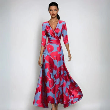 Maisie | Classic Floral Wrap Cocktail Dress