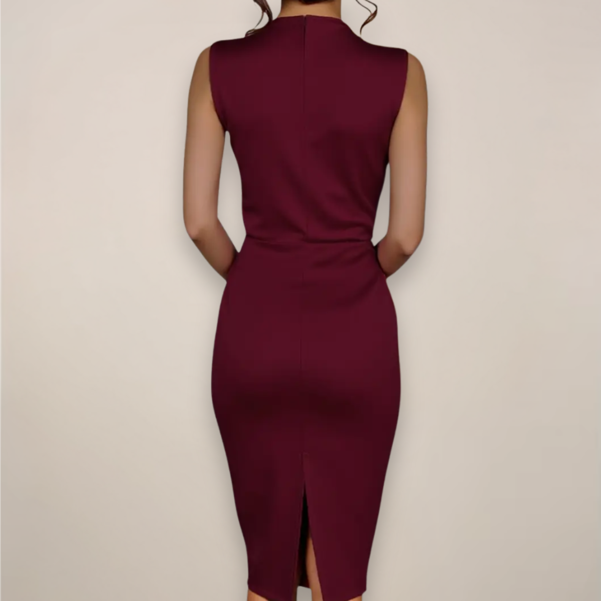 Margot | Graceful Sheath Races Dress with Bow Neck Detail