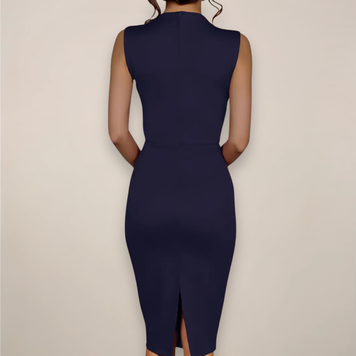Margot | Graceful Sheath Races Dress with Bow Neck Detail