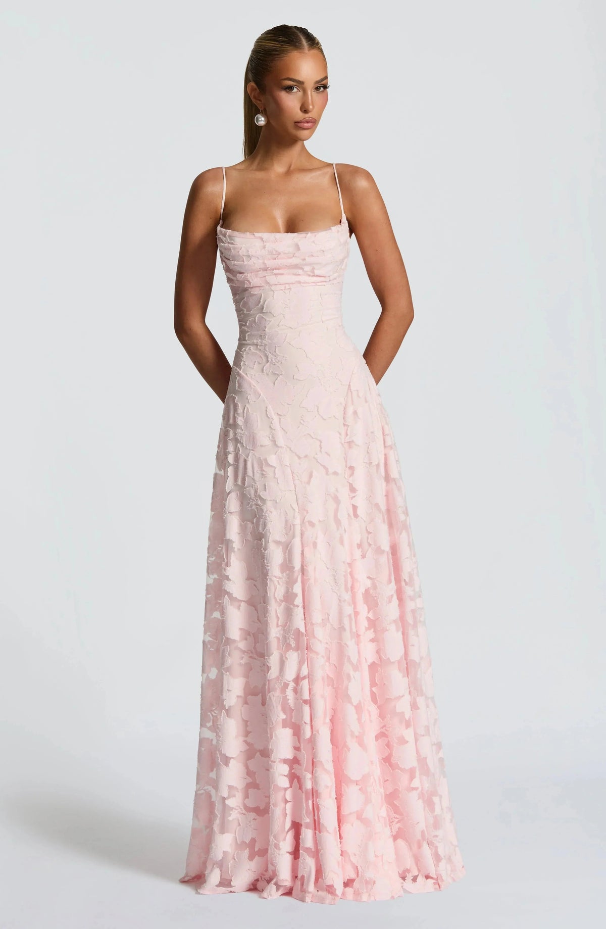 Penelope | Elegant Lace Maxi Races Dress with Corset Bodice