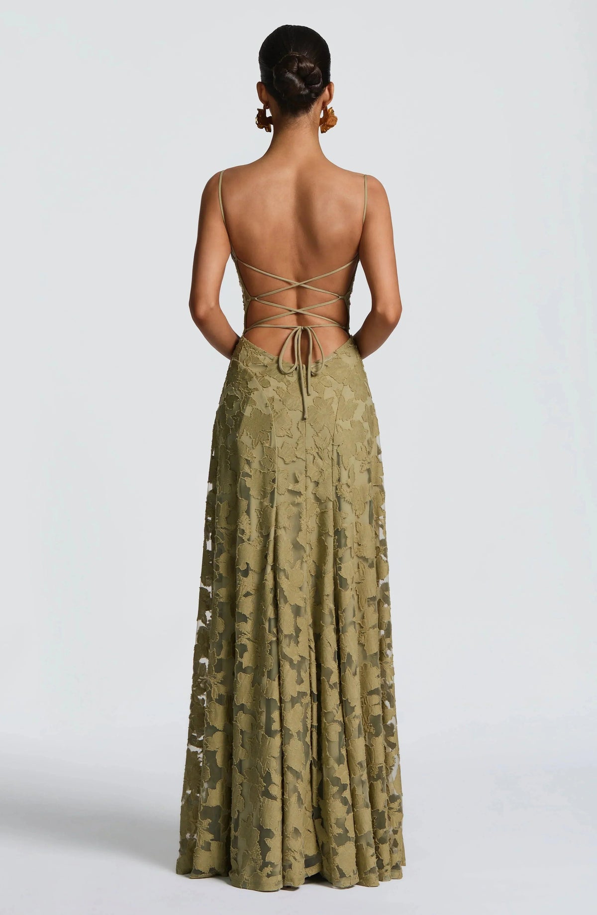 Penelope | Elegant Lace Maxi Races Dress with Corset Bodice