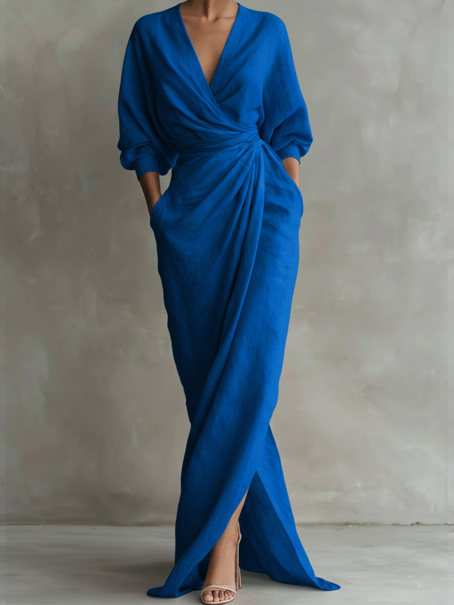 Violet | Chic Wrap Maxi Party Dress