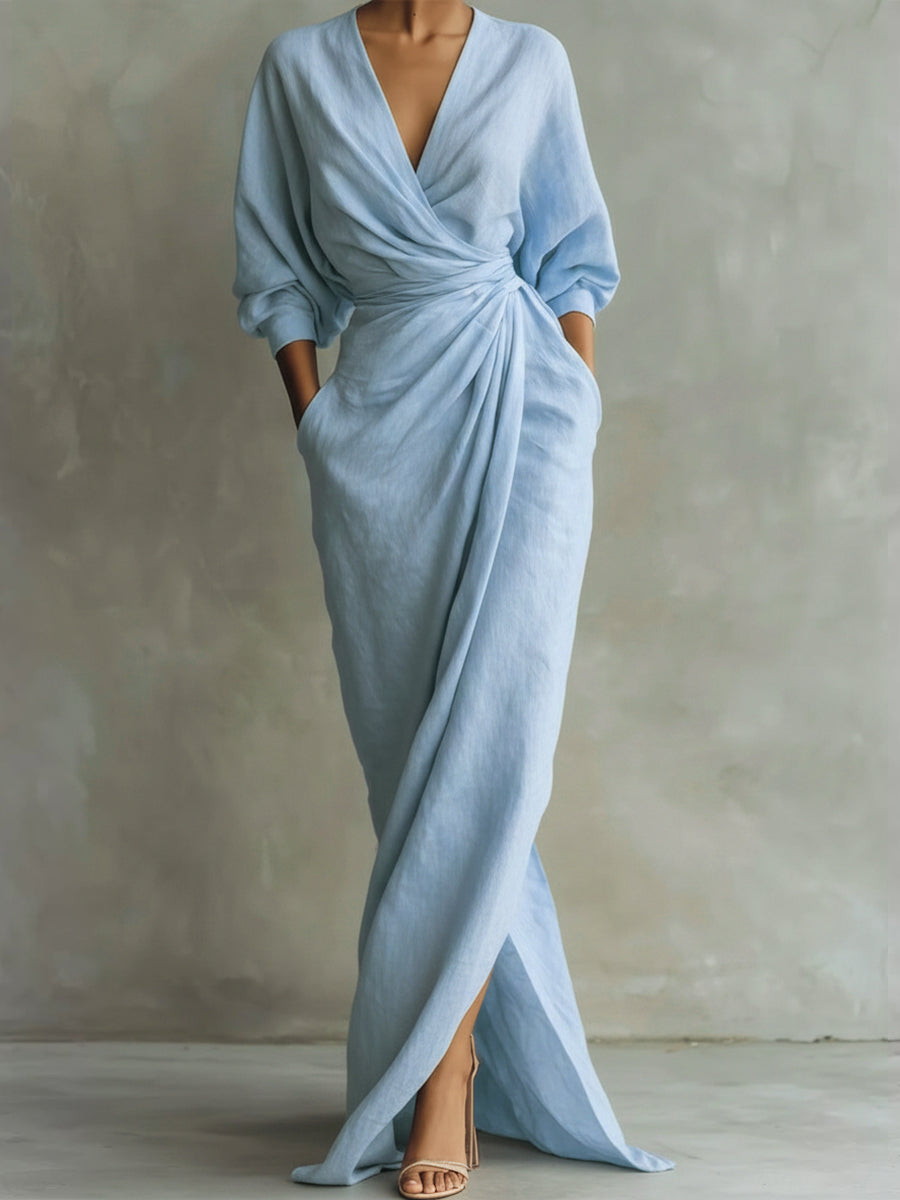 Violet | Chic Wrap Maxi Party Dress