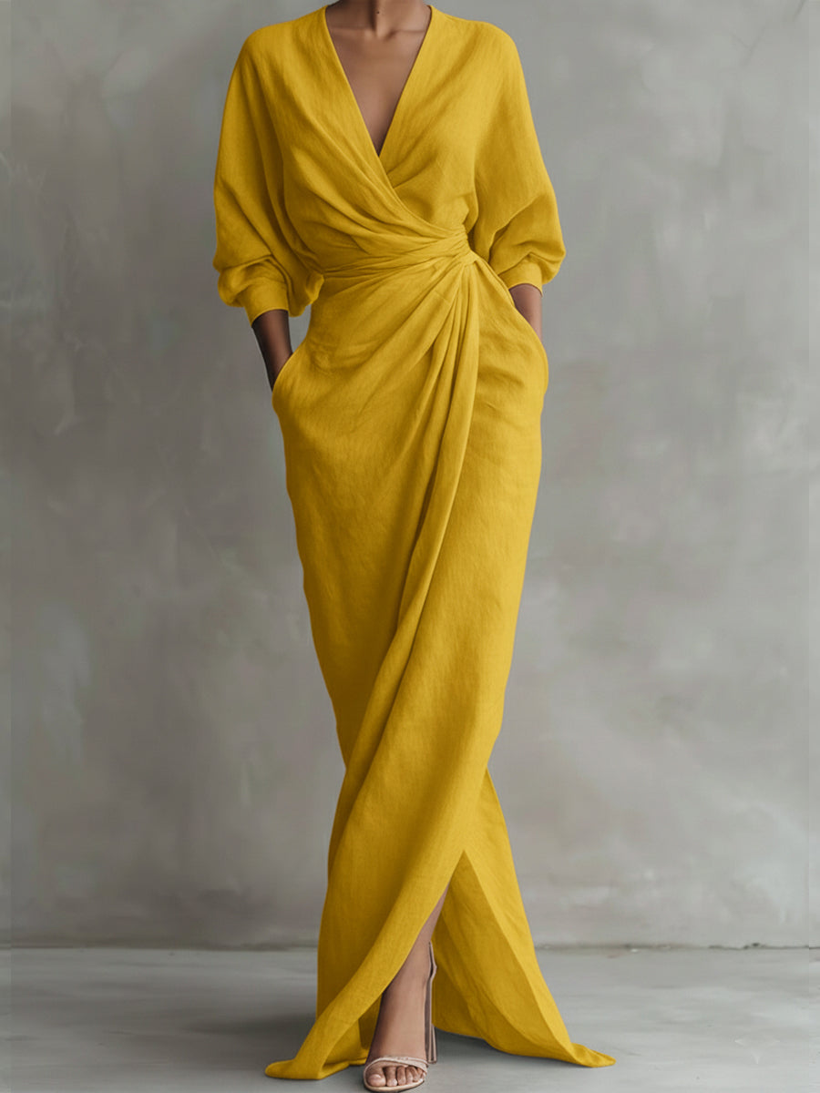 Violet | Chic Wrap Maxi Party Dress