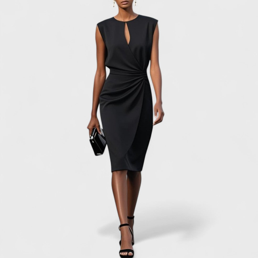 Zara | Classic Ruched Wrap Midi Race Dress